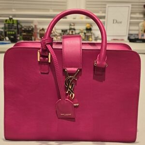 SOLD!!! YSL Yves Saint Laurent Monogram Cabas Pink